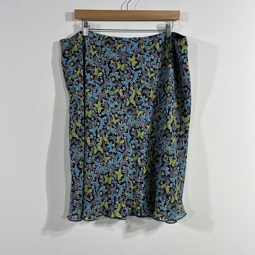 Norton McNaughton VTG Y2K Butterfly Floral Midi Skirt Womens XL Fairy Grunge